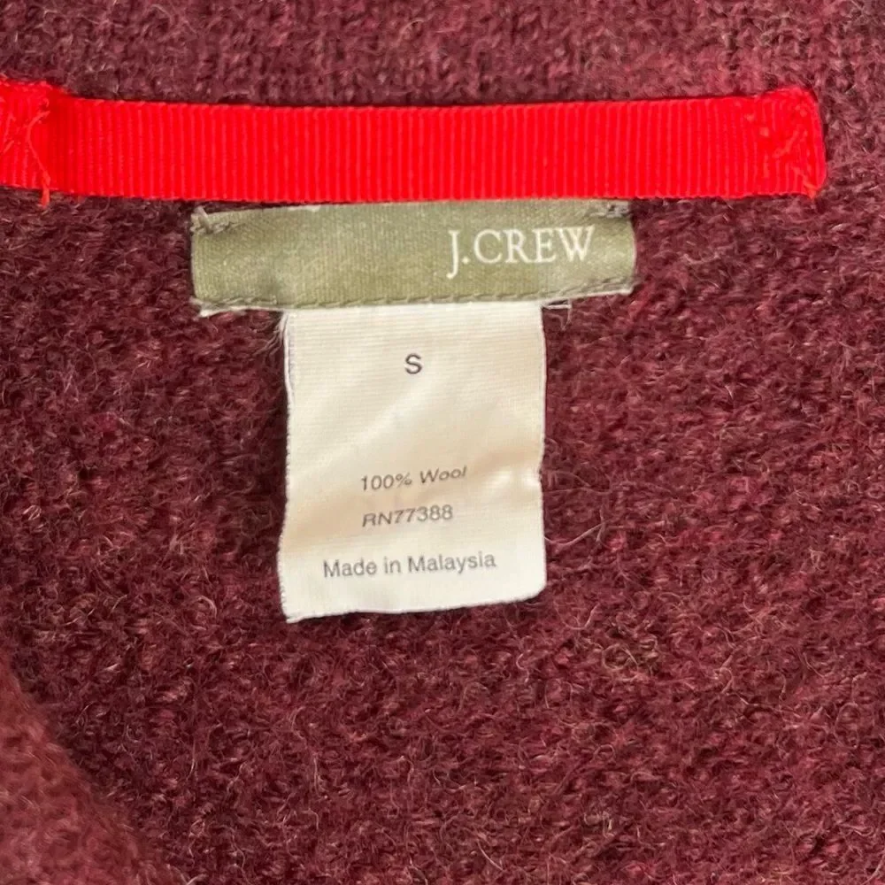 J Crew 100% Wool Double Breasted Peacoat Brick Rust Jacket Women Small Unlined - Picture 7 of 12